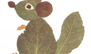 树叶手工粘贴画 树叶手工粘贴画